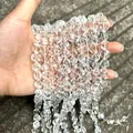 Natuurlijke heldere facet geslepen ruitvormige kristallen kralen voor DIY sieraden - 8mm Streng (40cm Lengte) / Transparant