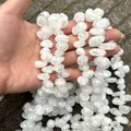 Cuentas de cristal blanco claro natural de Brasil para creación de joyas DIY - Ancho 11-14 Espesor 7-10 / Cristal Blanco Craquelado Grande