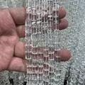 Heldere natuurlijke Braziliaanse witte kristallen rechthoekige kralen voor DIY sieraden - Bijna Schoon (40cm/Streng) / 6x8mm (Ongeveer 50 stuks)