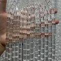 Natural Brazilian A-grade clear quartz cylindrical beads for DIY bracelet jewelry making - 8X12 (AA Grade Clear, Approx 32 Pieces)