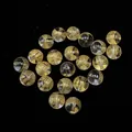 Detalle de cuentas de cristal transparente con escrituras budistas doradas para joyería DIY. - Cuenta de Buda Sutra del Corazón / 14mm / Dorado