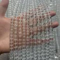 Heldere natuurlijke Braziliaanse kwartskristallen abacus kralen voor DIY sieraden - Abacus Kraal (8x9mm) / 47 Stuks/Strang / Transparant (Schoon)