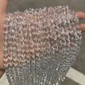 Heldere natuurlijke Braziliaanse bergkristal kralen in rijstvorm voor DIY sieraden maken. - Helder Lichaam (A765756) / 6x8mm (Ongeveer 48 stuks)