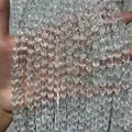 Hoogwaardige natuurlijke gefacetteerde bergkristal olijf kralen voor DIY sieraden maken - Bewolkt Lichaam (A765756) / 6x8mm (Ongeveer 48 stuks)