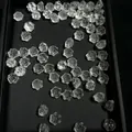 Cuentas de flores en cristal tallado transparente para crear accesorios de joyería - Forma de Loto 3D / 10mm / Transparente