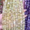Premium natural yellow crystal faceted candy beads for DIY bracelet jewelry making - 58 Pieces / Lemon Quartz