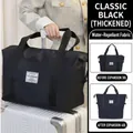 Schwarze wasserabweisende erweiterbare Reisetasche mit 30L bis 40L Kapazität für Koffer - Erweiterbarer Stil / Schwarz