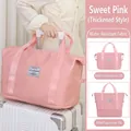 Erweiterbare große rosa Reisetasche mit wasserfestem Stoff und 30L bis 40L Kapazität - Foldable & Expandable Upgraded Style / Rosa
