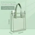 Vertikale avocado grüne PVC transparente wasserdichte Schülerprüfung Handtasche - Vertikal / Grün