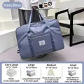 Large capacity haze blue travel storage bag for clothes and quilts - Single Layer Small (36x14x29cm) / Haze Blue