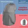Faltbarer Fußbad-Beutel aus grauem Oxford-Stoff mit einer fünfschichtigen Isolierung - Höhe 66cm / Kniehoch Grau