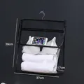 Borsa portaoggetti sospesa impermeabile per il bagno, grande, bordo nero, 37x39x17cm - 37x39x17cm / Nero (Grande)