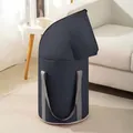 Faltbares tiefes Fußbad-Tasche in Dunkelblau mit Tragegurten für Reisen und Zuhause - Höhe 66cm / Kniehoch Marineblau