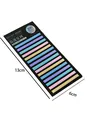 Detail showing dimensions of 300-sheet colorful narrow transparent index tabs. - 300 Pieces/Pack / Romantic Starry Sky