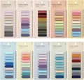 Various Morandi color PET sticky note index tabs with integrated ruler for office - 10 Cards