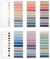 80 Couleurs Morandi onglets d'index adhésifs inscriptibles pour journal et étiquetage - Lot de 8 Cartes