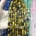 Natural tiger eye stone 8x12mm faceted cylinder loose beads for DIY jewelry making - 26 Pieces/Pack (8x12mm) / Tiger's Eye