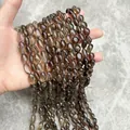 High quality natural smoky quartz tumbled beads for DIY jewelry making in bulk strands - Irregular Tumbled Style / Approx 8X12mm / Tea Brown