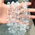 Dettaglio di perle a goccia in cristallo naturale sfaccettato per creazioni di gioielli DIY - 1 Pezzo / Cristallo di rocca