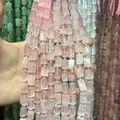 Natural pink rose quartz 8x12mm faceted cylinder loose beads for DIY jewelry making - 26 Pieces/Pack (8x12mm) / Rose Quartz