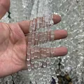 Natuurlijke Brazilië wit kristal rechthoekige kralen voor het maken van DIY sieraden - Micro-katoen (40cm/Streng) / 4x12mm (Ongeveer 32 Stuks)