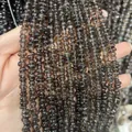 Cuentas de cuarzo ahumado natural para creación de joyas DIY collares y pulseras - Ancho 5-7mm Grosor 3-5mm / Cuarzo ahumado