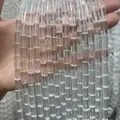 Natural clear white crystal cylindrical loose beads for DIY handmade jewelry crafts - 6X12 (Clear, Approx 32 Pieces)