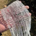 Natuurlijke Braziliaanse heldere kwarts vierkante kubus kralen voor DIY sieraden - 8mm (ongeveer 48 stuks) / Natuurlijk Bergkristal (met insluitsels)