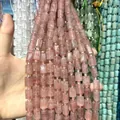 8x12mm natural pink strawberry quartz cylindrical cut beads for DIY jewelry making. - 26 Pieces/Pack (8x12mm) / Strawberry Quartz