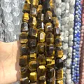 Natural yellow tiger eye faceted gemstone beads strand for DIY jewelry making projects - Tiger's Eye / Approx 15x20mm (Pack of 19)