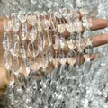 Natürliche brasilianische Bergkristallperlen in unregelmäßiger ovaler Form für DIY-Schmuck - 10x19mm