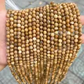 Macro view of natural Picture Jasper round loose beads for DIY jewelry bracelet making - Picture Jasper