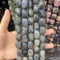 Detaillierte Ansicht von 15x20mm Natur-Labradorit-Perlen für DIY-Schmuckherstellung - Glitzer
