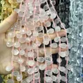 Natural rose quartz faceted teardrop beads for DIY jewelry making accessories - Rose Quartz