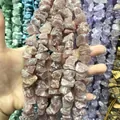 Strang aus unregelmäßigen natürlichen rosa Kristallperlen für DIY-Schmuck - Ca. 10X13mm (Ca. 50 Stück) / Erdbeerquarz