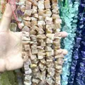 Unregelmäßige natürliche Pfirsich-Mondstein-Kristallperlen für DIY-Armband-Schmuck - Ca. 10X13mm (Ca. 50 Stück) / Sonnenstein