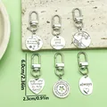 Inspirierende Schlüsselanhänger in Antik-Silber für Taschen, Herz- und Rundanhänger - 6er Set / 【6 Stück Buchstaben-Tag-Set】(ER899)