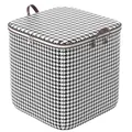 Large capacity houndstooth pattern storage bag for seasonal clothes and quilts - 210L / Houndstooth