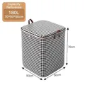 Borsa portaoggetti 180L motivo pied-de-poule per vestiti e piumini, misura 70x50x50cm - Pied de poule [180L] 50*50*70 cm