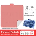 Red and white checkered waterproof foldable picnic mat 200x200cm for outdoor camping - 100x150cm / Non-woven Red Gingham