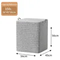 150L grey herringbone storage bag for clothes and quilts with dimensions 56x45x56cm - 56*45*56cm / 150L