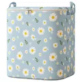 Large capacity blue storage bag with daisy floral print and reinforced handles - 210L / Blue Daisy
