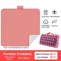 Draagbaar 200x200cm waterdicht picknickkleed rood geruit voor 6-8 personen camping wandelen - 100x150cm / Niet-geweven Rood Gingham