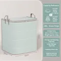 Large 180L green striped waterproof storage bag for quilts and clothes, 50x50x70cm - Green Stripes 180L