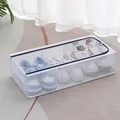 Faltbarer Schuh-Organizer für das Unterbett mit transparentem PVC-Deckel und Netz. - Groß 27L-4 Stahlrahmen / 60x30x15cm