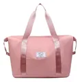 Bolsa de viaje plegable rosa de gran capacidad con útil separación de seco y húmedo - Estilo Expandible / Rosa