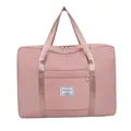 Durable pink waterproof travel duffel bag with reinforced handles and front pocket - Single Layer Small (36x14x29cm) / Pink