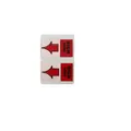 Adhesive red arrow sticky tabs featuring 'SIGN HERE' text for clear document indexing - 45x25mm SIGN / Red Big Arrow