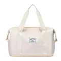 Große faltbare Sport-Reisetasche in Cremeweiß für Fitness, Yoga und kurze Ausflüge - Beige