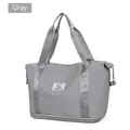 Bolsa de viaje gris de gran capacidad para yoga con práctico compartimento húmedo y seco - Estilo Expandible / Gris